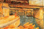 Vincent Van Gogh Bridges Across the Seine at Asnieres oil painting on canvas